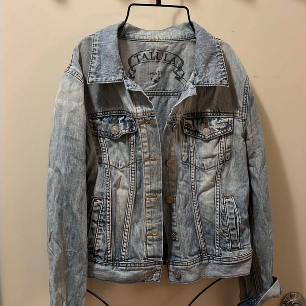 Talula Faded Blue Jean Jacket size small